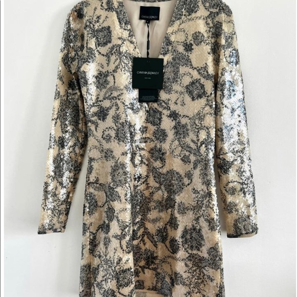 NWT Cynthia Rowley Print Gold Malia Shirt Dress 🌟 - Picture 4 of 5